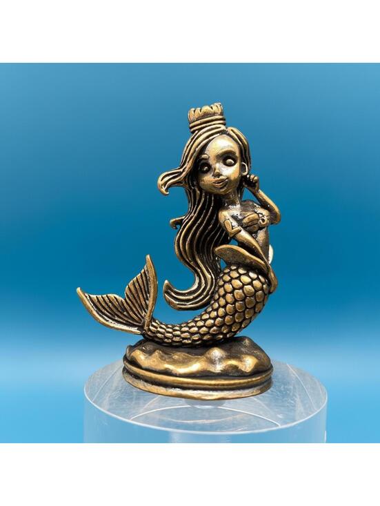Other - Brass Mermaid Figurine Small Decorative Sculpture